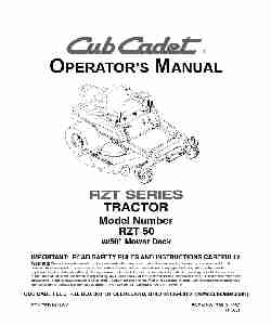 Cub Cadet Lawn Mower RZT 50-page_pdf